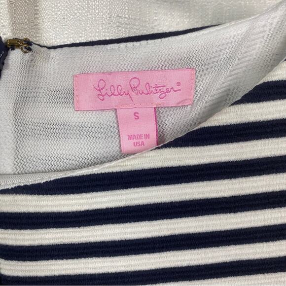 Lilly Pulitzer Blue&White Stripe Briella Fit&Flare Dress Sz.S - Picture 8 of 16
